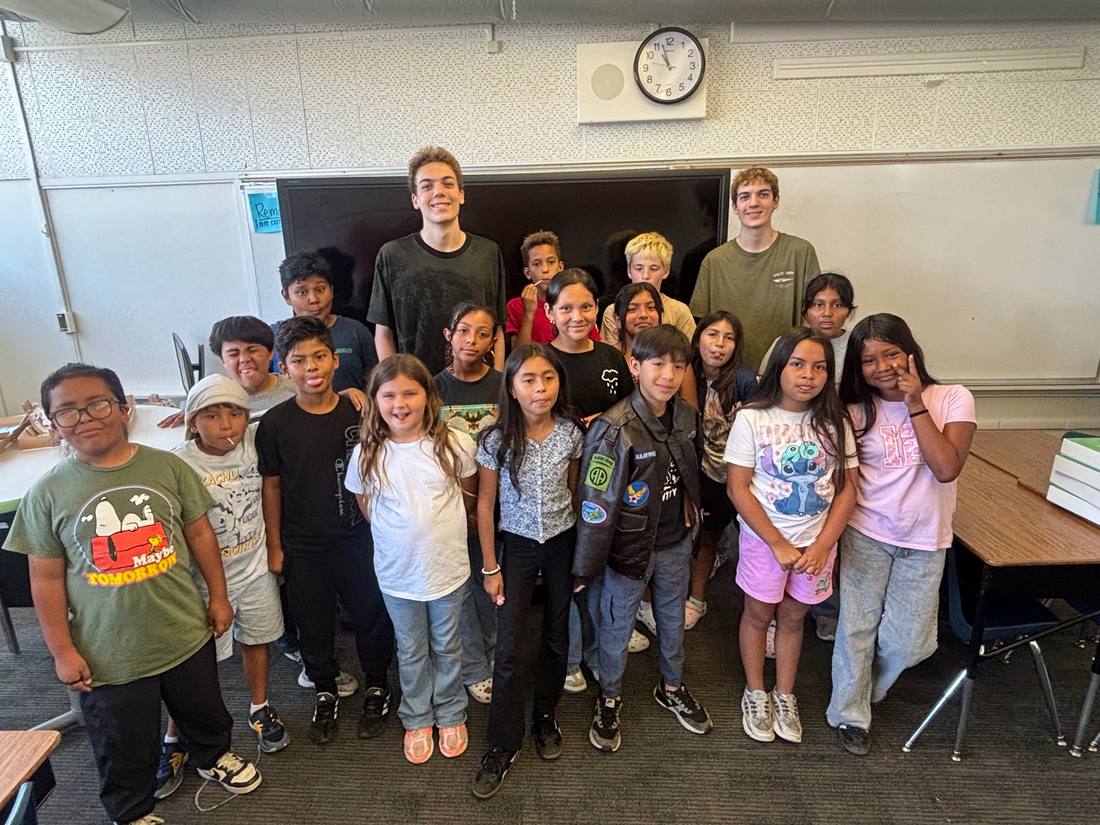 A group of Financial Futures students with the founders after a workshop