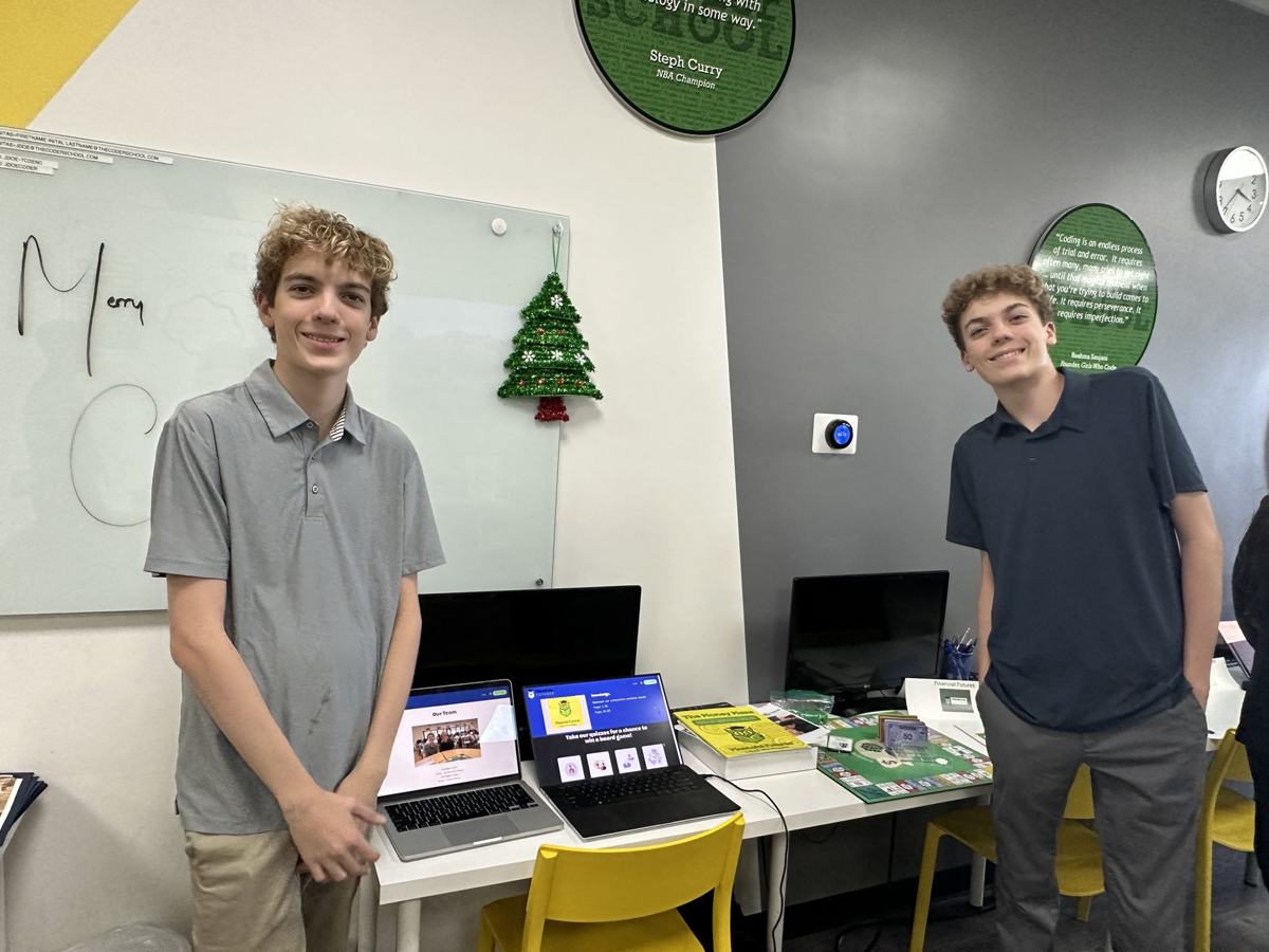 Luke and Nick at their booth