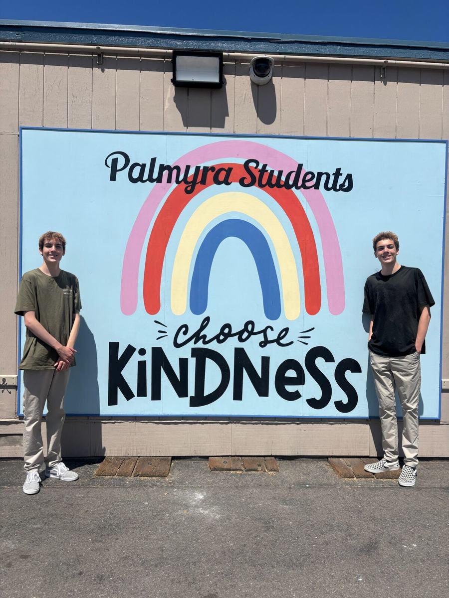 Luke and Nick at the Choose Kindness mural