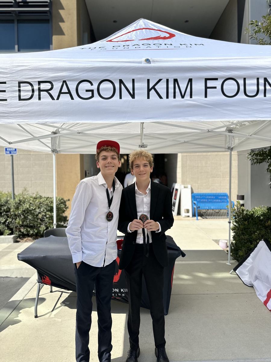 Luke and Nick at the Dragon Kim Foundation